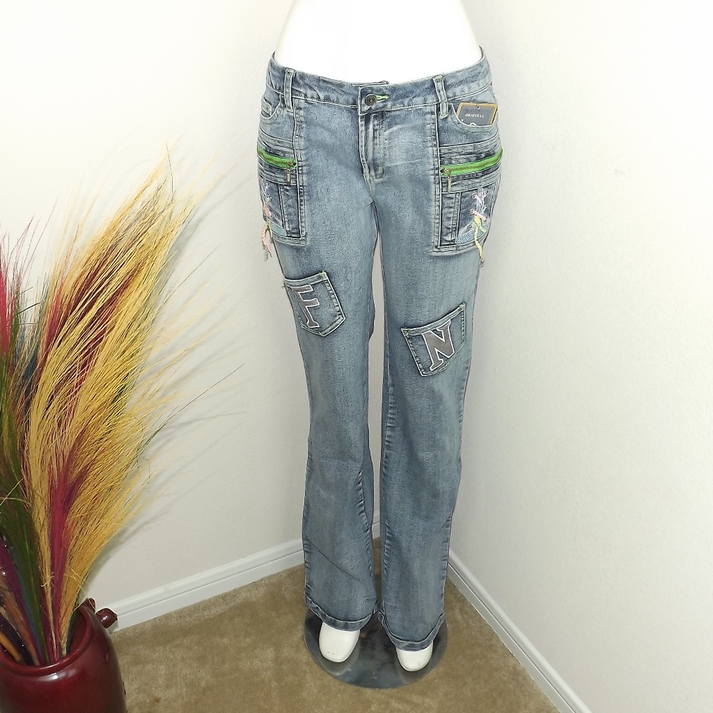 Light Wash Blue Denim Jeans Pants